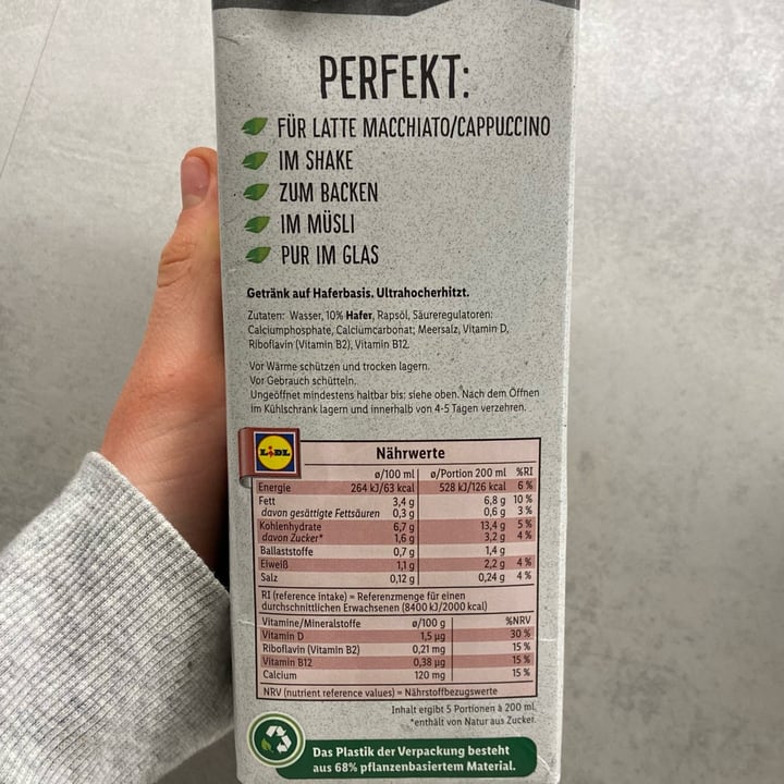 photo of Vemondo Barista Hafer shared by @piah on  25 Dec 2021 - review