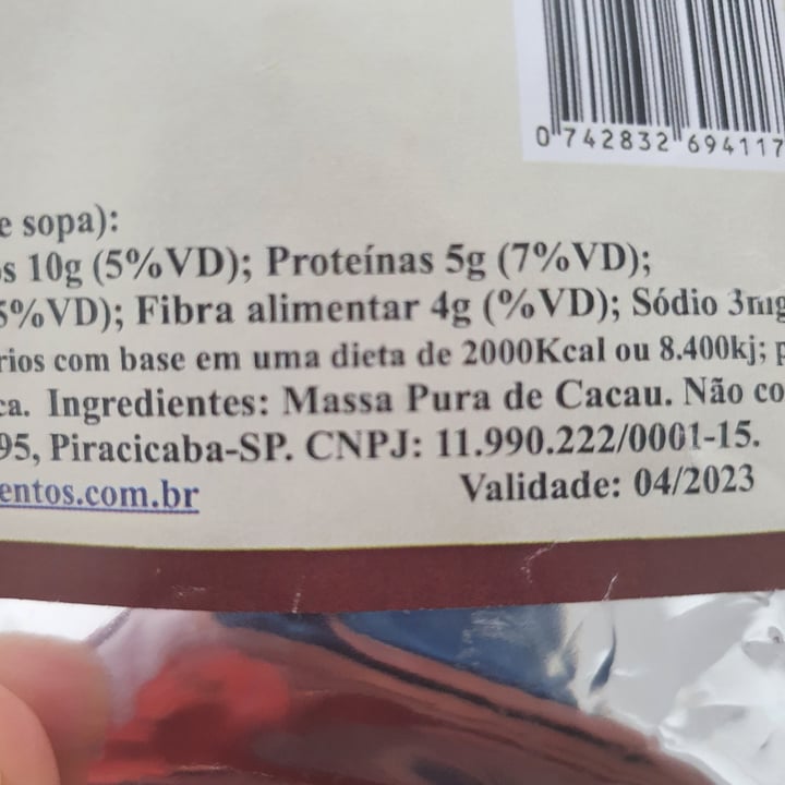 photo of Sattva Alimentos Orgânicos Cacau puro 100% orgânico shared by @lillianglory on  06 May 2022 - review