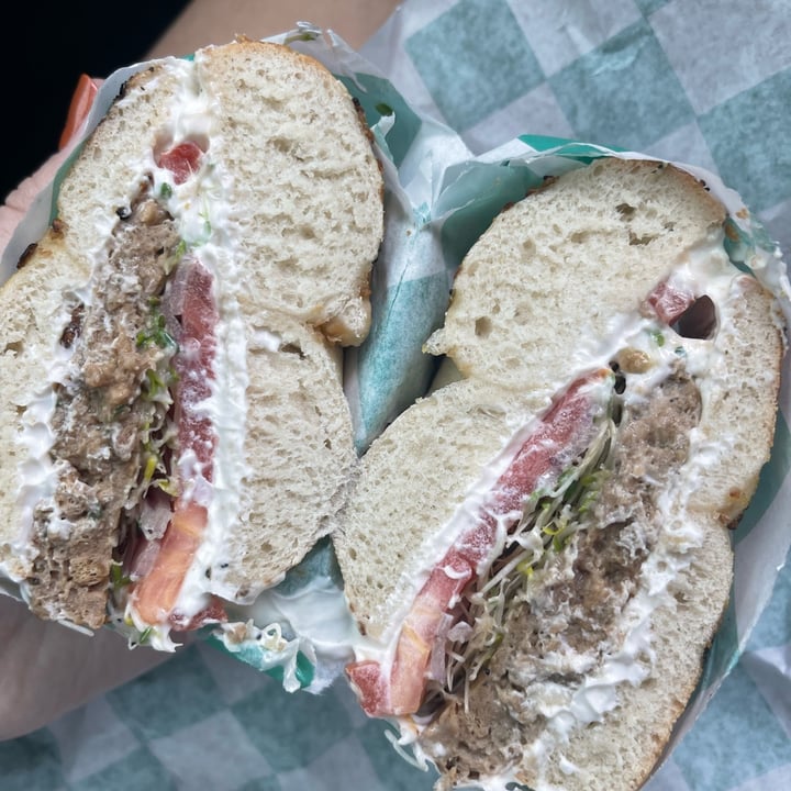 review photo of Tandem Bagels Vegan Beyond Sausage Bagel shared by @elliejeanmcd on 11 Oct 2021 - review