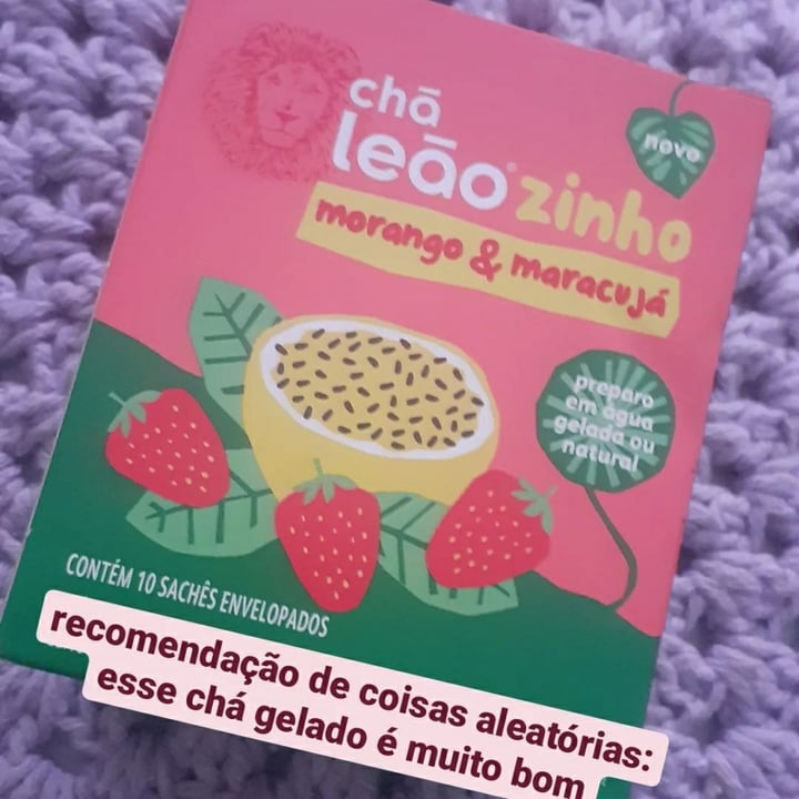 photo of Chá Leão Chá Leãozinho gelado de morango e maracujá shared by @sofi4vsc on  29 Jan 2022 - review