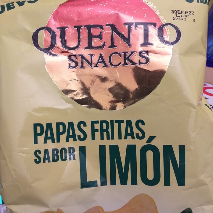 photo of Quento Snacks Papas fritas sabor LIMÓN shared by @mar-antiespecista1 on  15 Nov 2021 - review