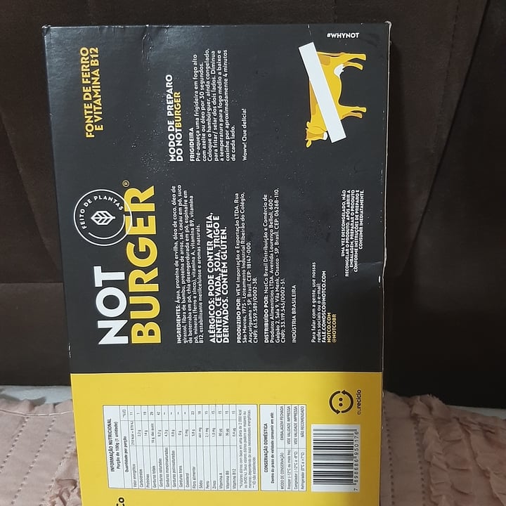 photo of NotCo Not Burger shared by @fbaldomir on  25 Apr 2022 - review