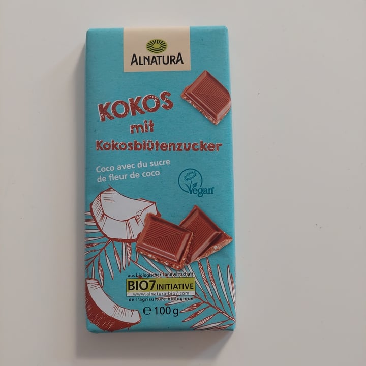 photo of Alnatura Kokos mit Kokosblütenzucker schokolade shared by @boo3 on  11 Jun 2022 - review