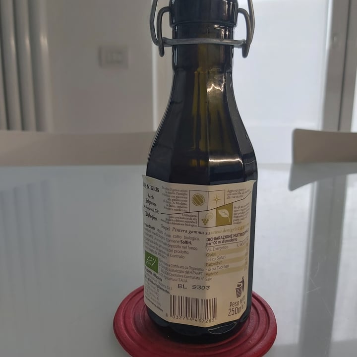 photo of De Nigris Aceto Balsamico di Modena I.G.P. biologico shared by @michelabianchi on  01 Nov 2022 - review