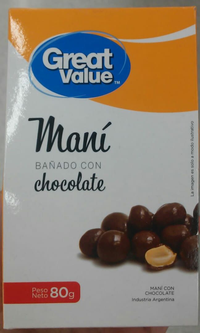photo of Great Value  Mani bañado con chocolate shared by @8cintia8 on  13 Dec 2019 - review