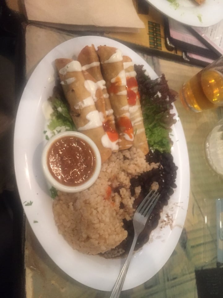 photo of Saturn Cafe Berkeley Taquito salad entree shared by @klc on  04 Mar 2019 - review