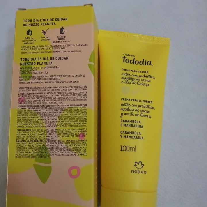 photo of Natura Crema Carambola Y Mandarina shared by @carodeluca16 on  27 Aug 2021 - review