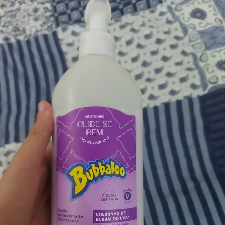 photo of O Boticário loção desodorante hidratante Bubbaloo shared by @pyetro on  19 Oct 2022 - review