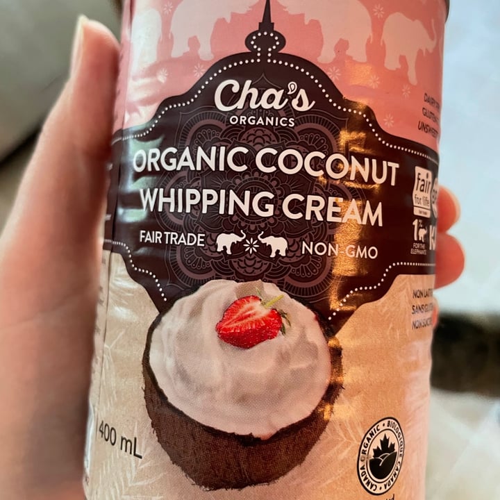 photo of Cha's Organics Organic Coconut Whipping Cream shared by @vegangirl4life on  08 Jun 2021 - review