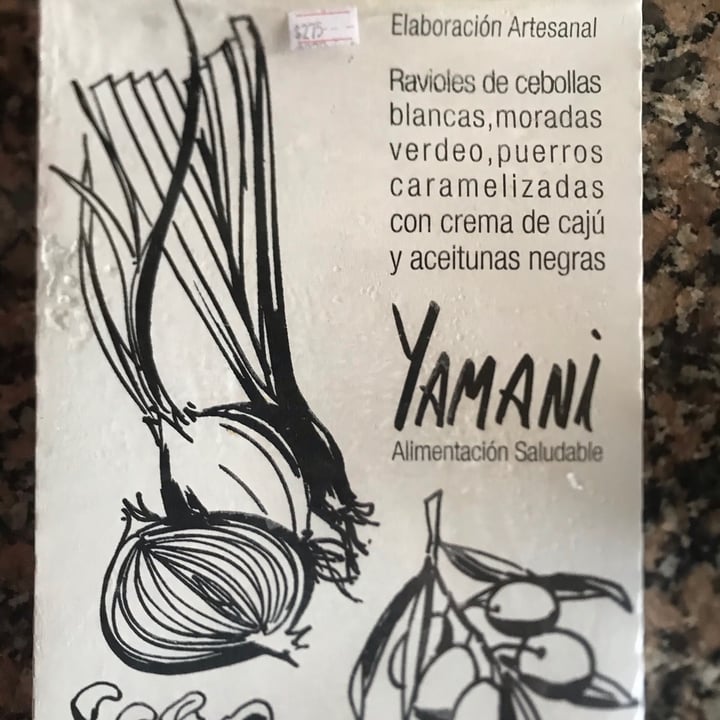 photo of Yamani Alimentos Ravioles de Cebollas Blancas, Moradas, Verdeo, Puerros, Caramelizadas con Crema de Cajú y Aceitunas Negras shared by @marianogh92 on  15 Nov 2020 - review