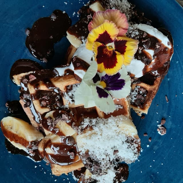 Foto del plato “Choc chip Waffles”