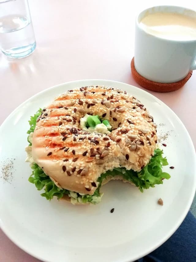 Photo of the dish “Bagel With "egg" Salad”