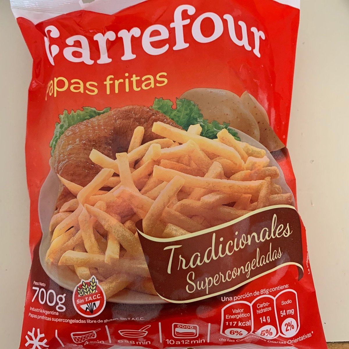 Patatas fritas corte fino especial horno Carrefour Classic' 600 g.