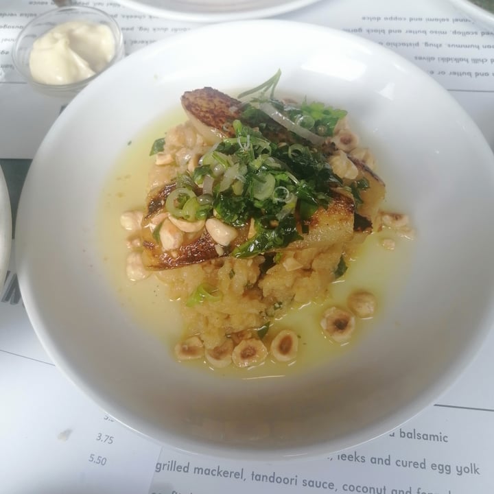 photo of Ox and Finch Crushed Celeriac, Roasted Pear, Parsley Vierge And Hazelnuts shared by @isabelless on  16 Apr 2022 - review