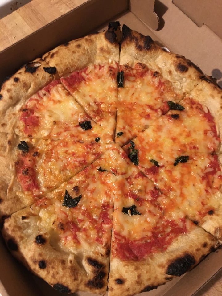 review photo of Woodstock Pizza Theater Vegan margherita pizza shared by @megsies on 09 Dec 2018 - review
