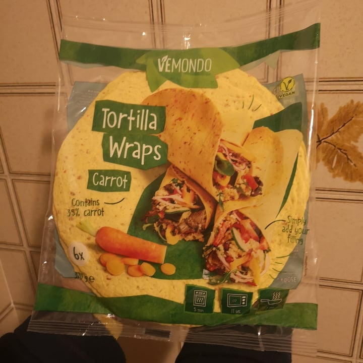 photo of Vemondo  Tortilla Wraps Carrot shared by @aleveganfoodlover on  31 Jan 2023 - review