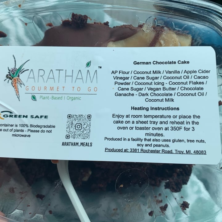 review photo of Aratham german chocolate cake shared by @julianabee on 21 May 2022 - review