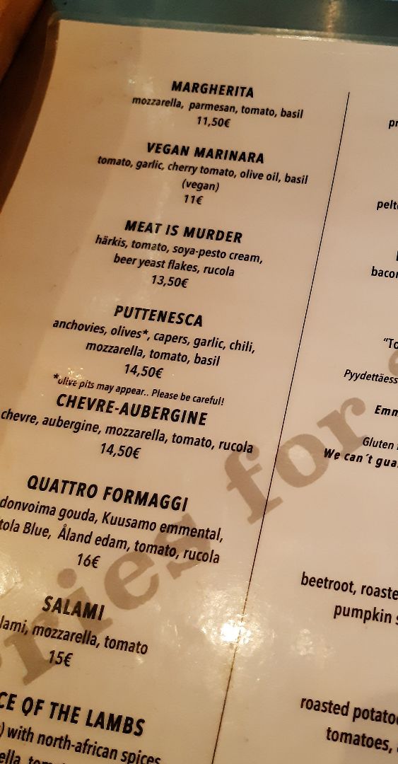 photo of Putte's Bar and Pizza Vegan Marinara shared by @veganhaven on  11 Aug 2019 - review