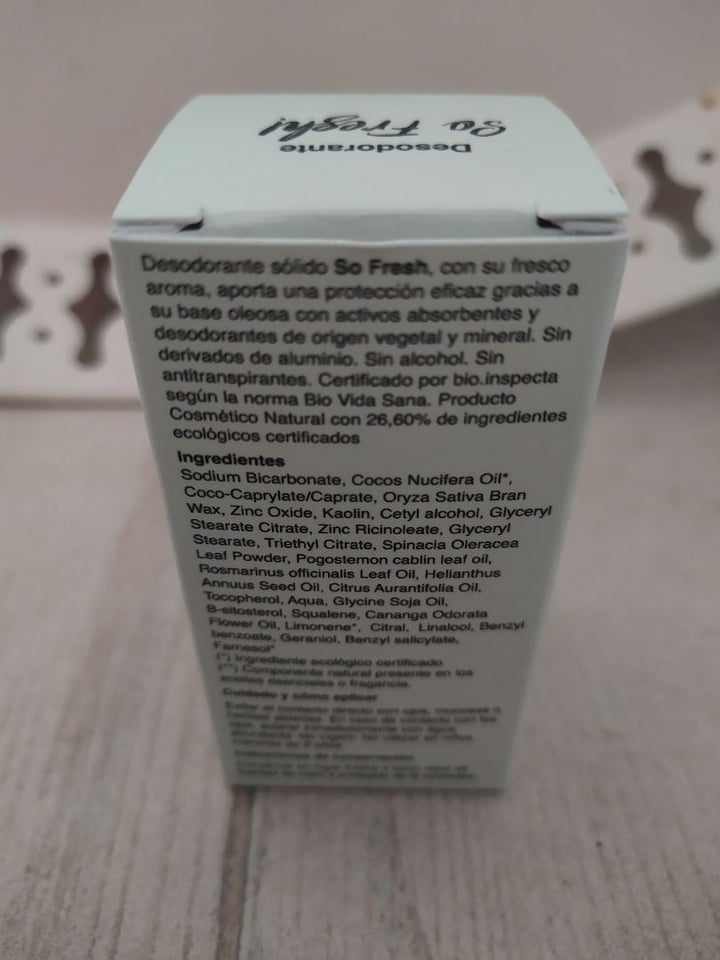 photo of Banbu Desodorante sólido So Fresh shared by @vegancandyland on  27 Dec 2019 - review
