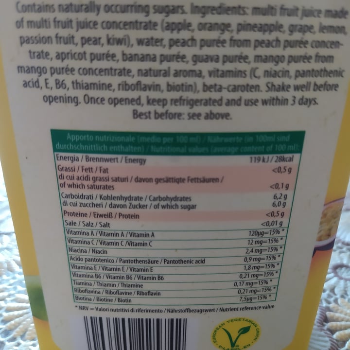 photo of Pfanner Multivitaminico senza zuccheri aggiunti shared by @annabi on  16 Aug 2022 - review