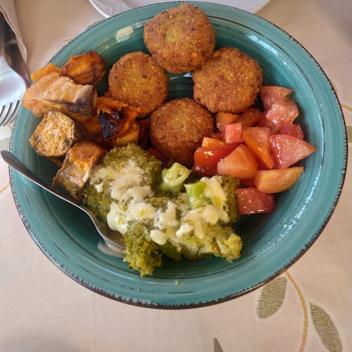 photo of LA MARMITA VERDE DEL MUNDO VEGETAL Falafel con verduras shared by @martaveganrural on  18 Oct 2021 - review