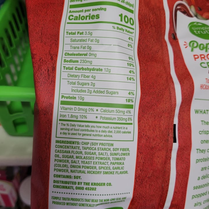photo of Simple Truth Popped Bbq protein crisps shared by @greentini4 on  20 Oct 2021 - review