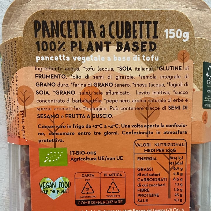 photo of Regina Verde pancetta a cubetti 100% plant based shared by @giadaalnaturale on  28 Nov 2022 - review