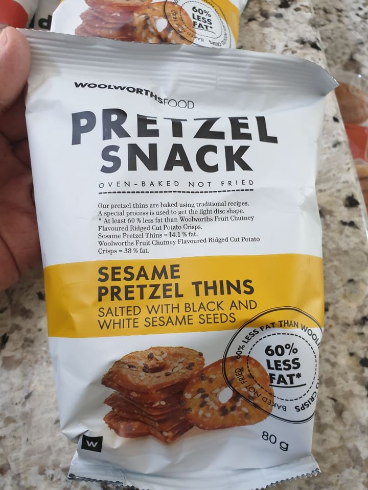 photo of Woolworths Food Pretzel Snack Sesame Pretzel Thins shared by @tilana85 on  21 Jan 2020 - review