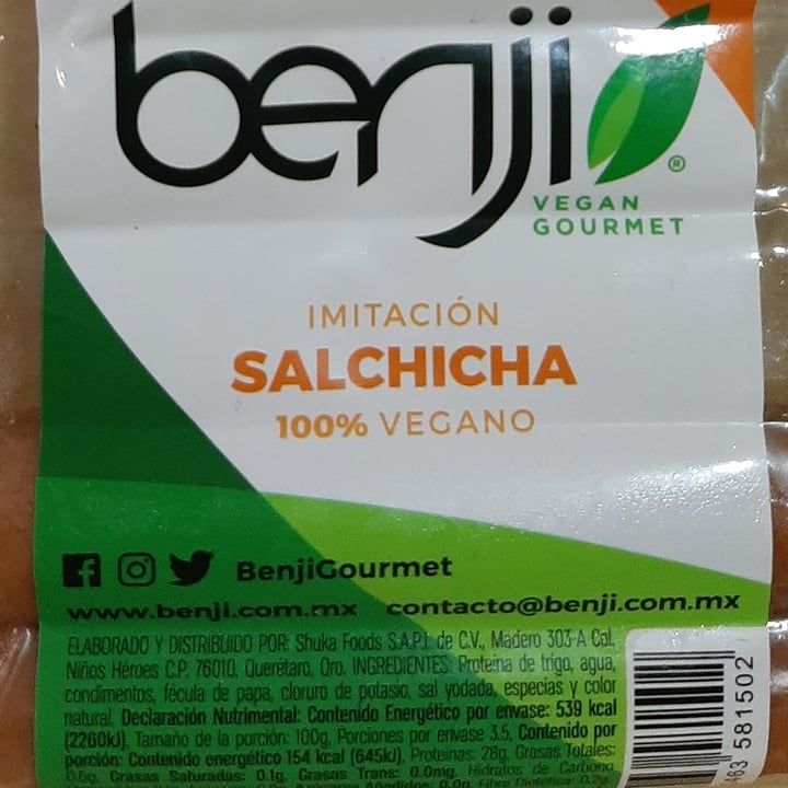photo of Benji Vegan Gourmet Salchicha Vegana shared by @personne54 on  25 Apr 2022 - review