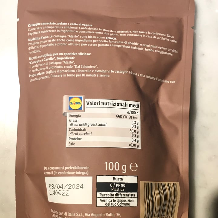 review photo of Alesto castagne morbide cotte al vapore shared by @elivegggie on 29 Oct 2022 - review