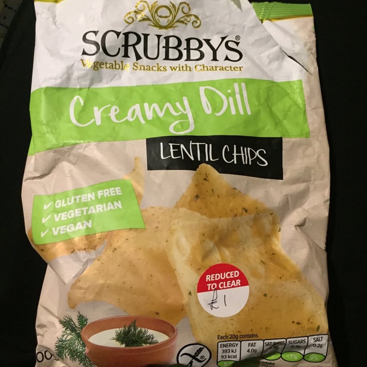 photo of Scrubbys Creamy Dill Lentil Chips shared by @adaberry16 on  16 Jan 2020 - review