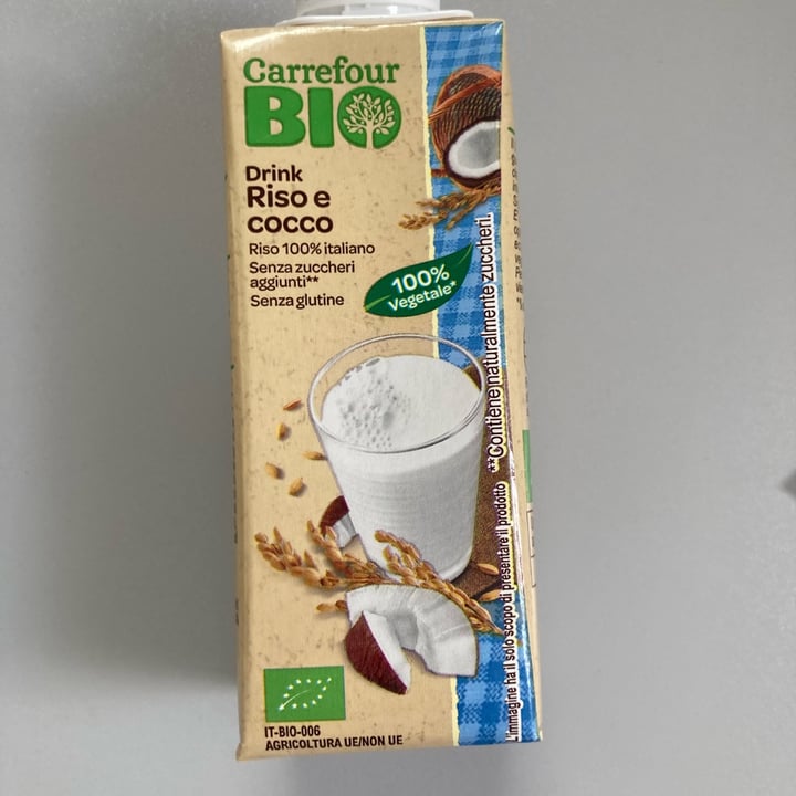 photo of Carrefour Bio Latte di riso e cocco shared by @giuliatonelli83 on  25 Sep 2022 - review