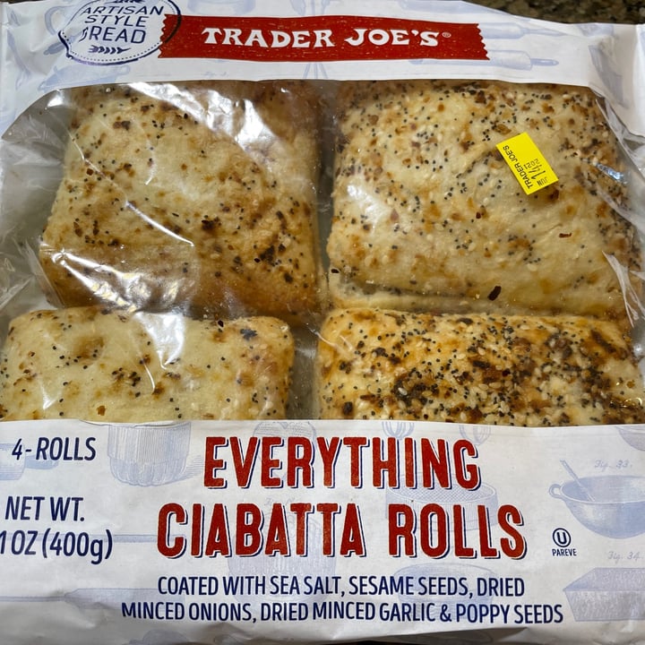 photo of Trader Joe's Everything ciabatta rolls shared by @karenasp on  14 Jun 2021 - review
