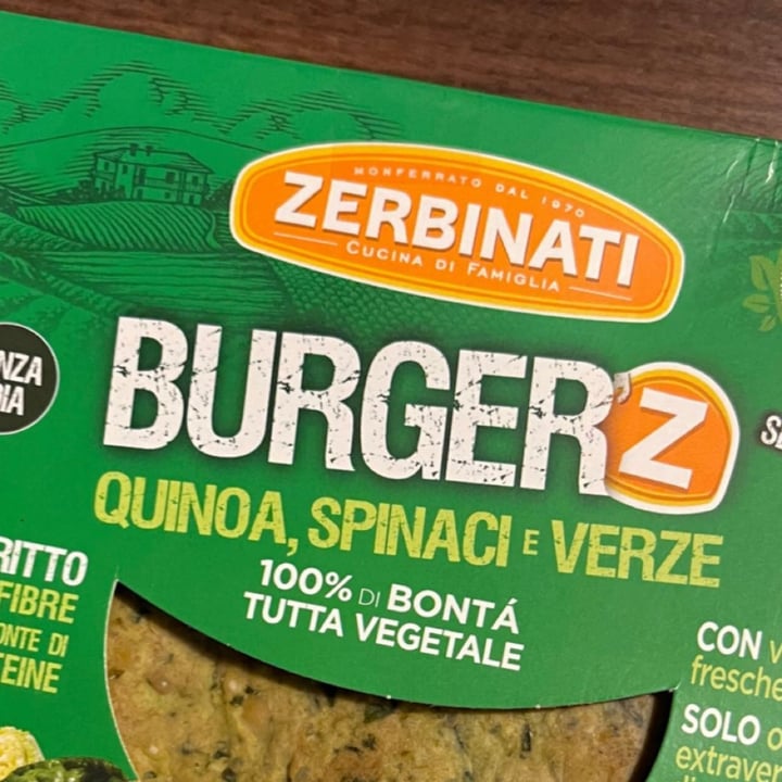 photo of Zerbinati Burgerz Quinoa Spinaci e Verze shared by @francescamitt on  13 Dec 2021 - review