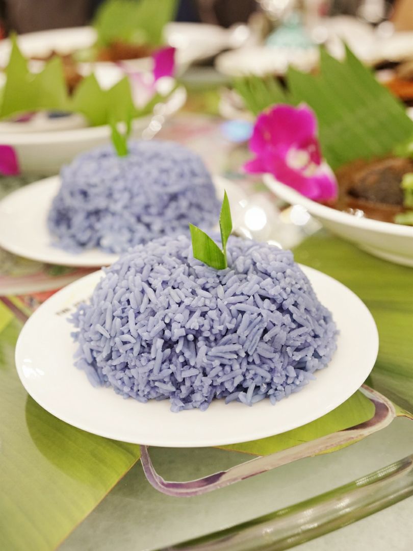 Butterfly Pea Rice at The Peranakan Restaurant Singapore, Singapore ...