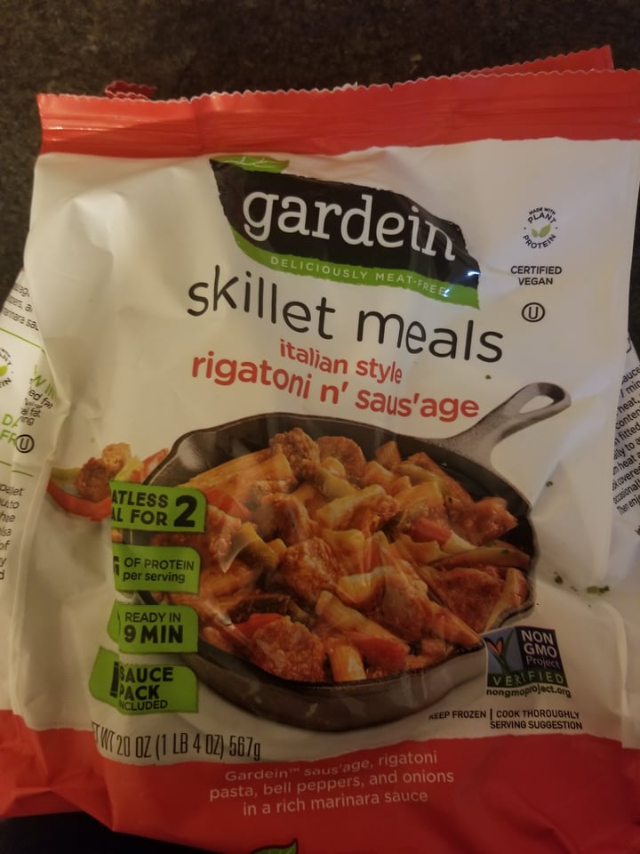 photo of Gardein Skillet Meals Italian Style Rigatoni n' Saus'age shared by @hanaherbivore on  15 Nov 2018 - review