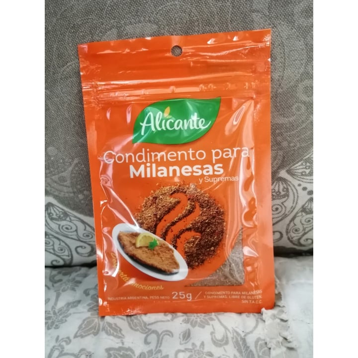 photo of Alicante Condimento Para Milanesas Y Supremas shared by @maruvegana on  25 Oct 2020 - review