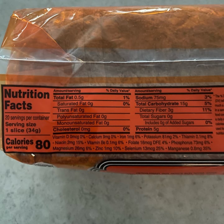 photo of Food For Life Ezekiel 4:9 Sprouted Whole Grain Loaf shared by @veg4n on  28 Oct 2021 - review