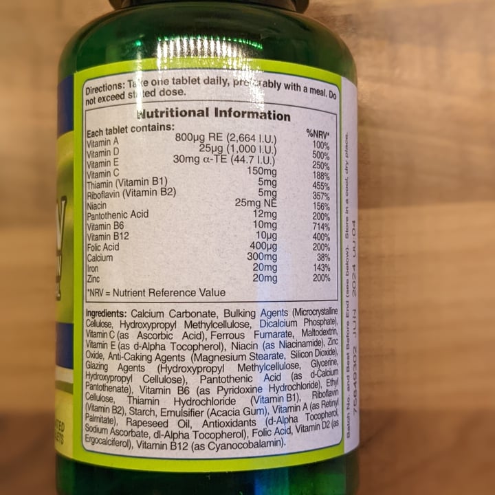 photo of Holland & Barrett Vegan Multivitamin and Mineral shared by @marcinzalu on  27 Feb 2022 - review