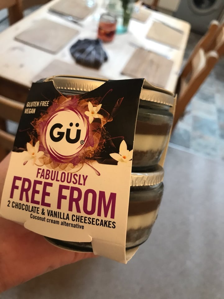 photo of Gü Freefrom Chocolate & Vanilla Cheesecakes shared by @cornishvegan on  26 May 2019 - review