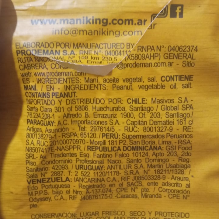 photo of Maní King Mani salado sin piel shared by @mikamaiden on  30 Aug 2021 - review