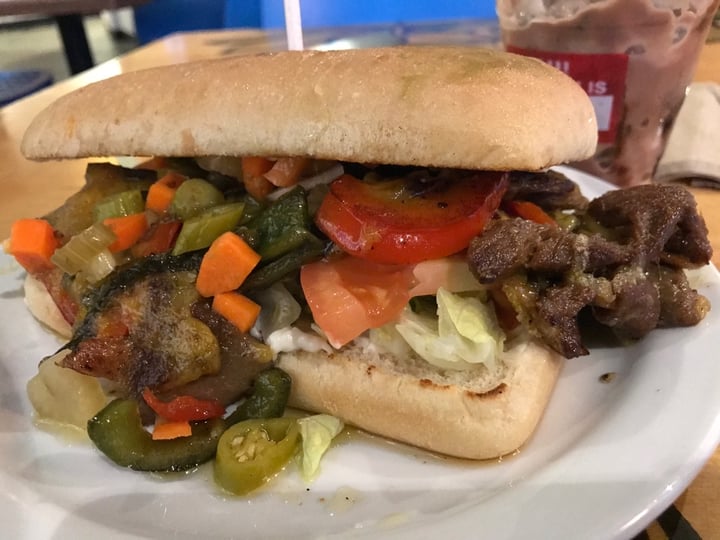 photo of Green New American Vegetarian Chicago cheesesteak sandwich shared by @xtineexplores on  18 Feb 2020 - review