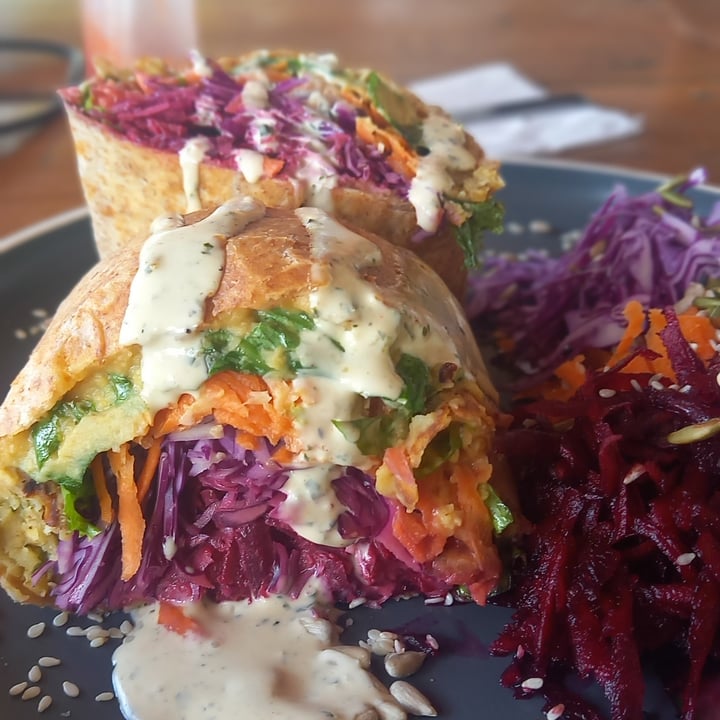 photo of Puerto&Co - Coworking Space and Vegan Cafe Burrito falafel shared by @cristina1illiu on  17 Apr 2022 - review