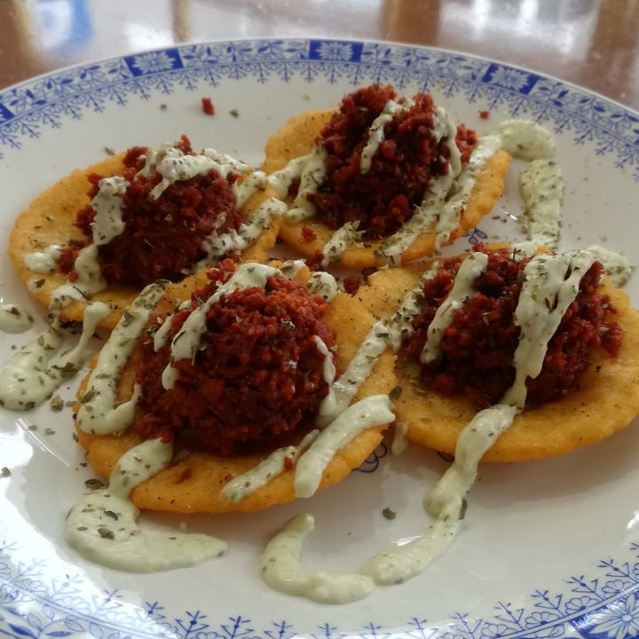 review photo of Mostaza Y Media Tortos con picadillo choricero shared by @vegan-vegan on 17 Aug 2021 - review