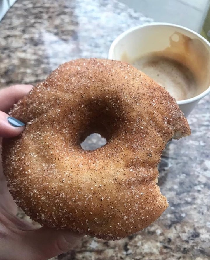 photo of Bloomer's Cinnamon Sugar Donut and Soy Latte shared by @seitanjunkie on  01 Aug 2019 - review