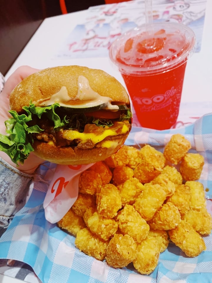 photo of Monty's Good Burger Single Burger shared by @veganeatslongisland on  21 Apr 2020 - review