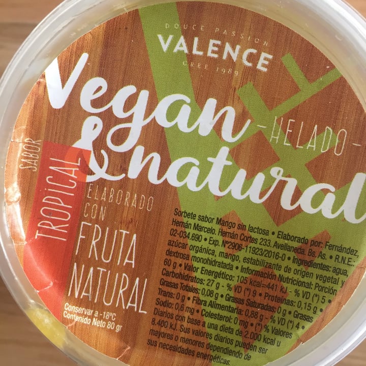 review photo of Valence Helado Tropical Fruta Natural shared by @thalia95 on 01 Dec 2020 - review
