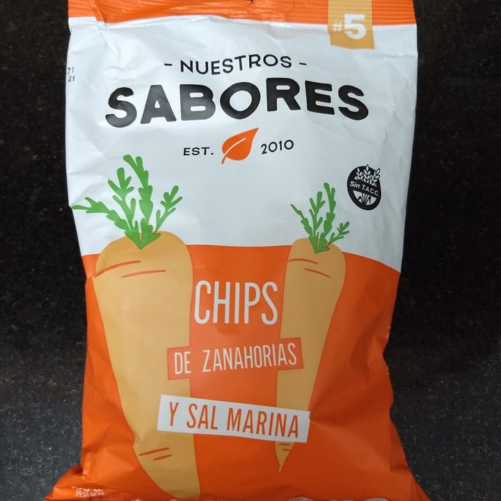 review photo of Nuestros Sabores Chips de Zanahoria y Sal Marina shared by @maria-vgn on 25 Apr 2021 - review