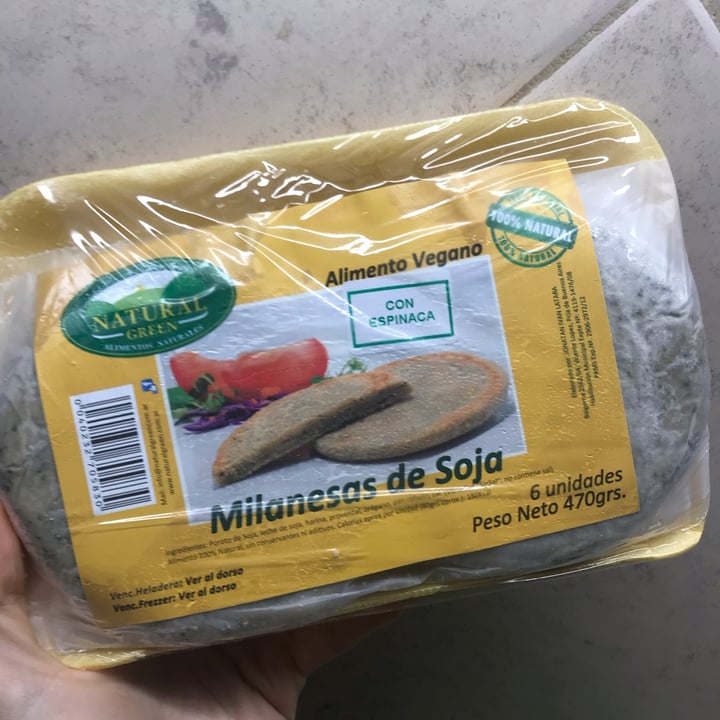 review photo of Natural Green Milanesas de soja con espinaca shared by @candeballesta on 15 Sep 2022 - review
