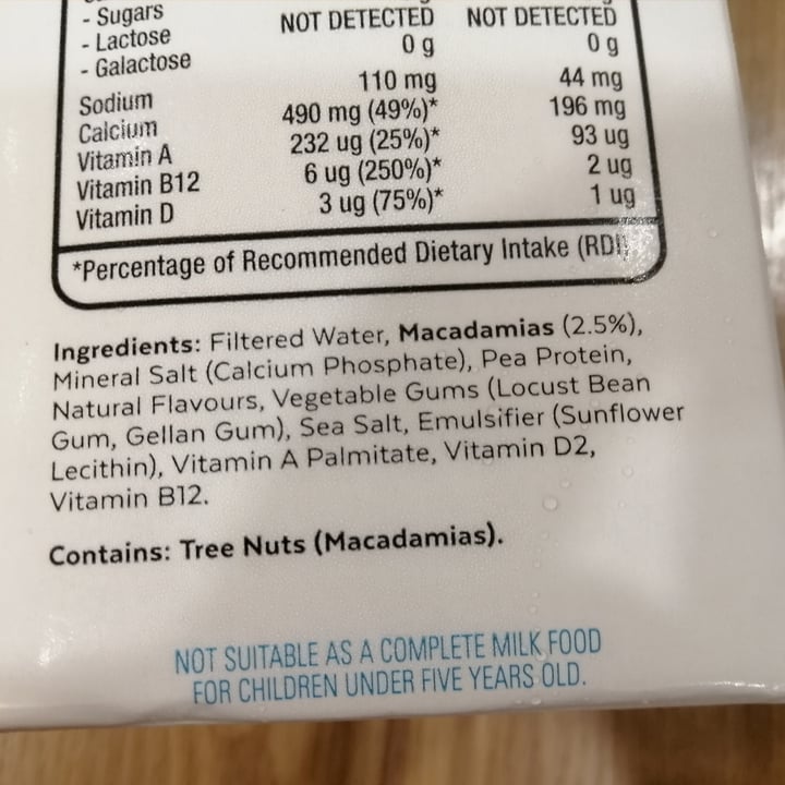 photo of Milkadamia Macadamia Milk Unsweetened shared by @moralcompassion4all on  25 Oct 2020 - review
